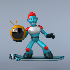 Red Robot - 3D Illustration
