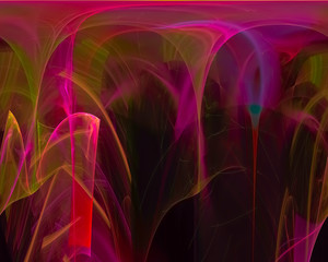 abstract digital fractal, fantasy design render,