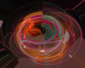 abstract digital fractal, fantasy design render,