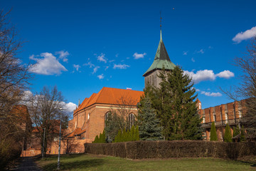 Fototapeta na wymiar Church of John the Baptist in Malbork, Pomorskie, Poland