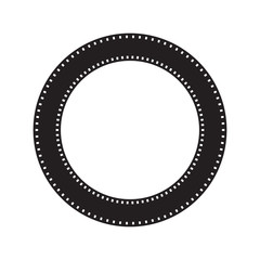 Vector illustration of round film strip