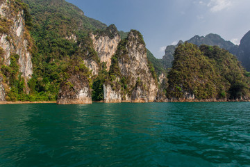 Plakat Three rocks in Cheow Lan Lake, Khao Sok National Park at Suratthani,Thailand