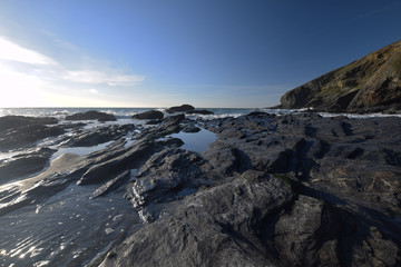 Rock Pools Tregardock Beach North Cornish Coast