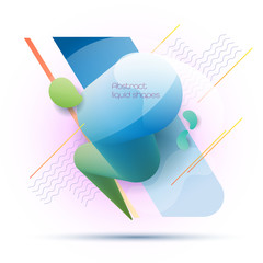 Minimal abstract 3d shape fluid and liquid gradient colorful background for layout, banner, poster, template, flyer. Vector modern graphic color design, Futuristic trendy dynamic pattern elements