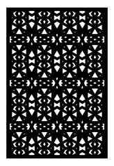 decorative vector panel for laser cutting. Template for interior partition in arabesque style. Ratio 2:3
