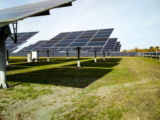 Big solar station on a clear day