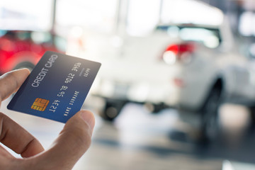 man holding credit card for blurred bokeh background e-shopping marketing digital, consumer purchase shopping internet online image