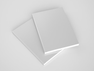 blank book on white background