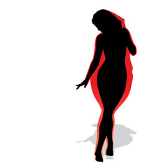 Fototapeta na wymiar Vector conceptual fat overweight obese female vs slim fit healthy body after weight loss or diet with muscles thin young woman isolated. Fitness, nutrition or fatness obesity, health silhouette shape