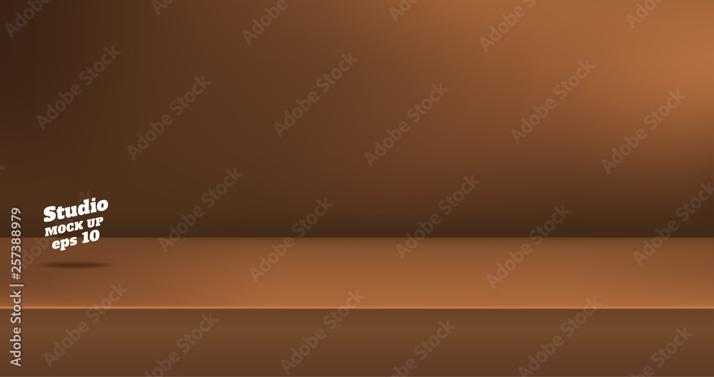 Aufkleber Vector,Empty dull color tan studio table room background ,product display with copy space for display of content design.Banner for advertise product on website.