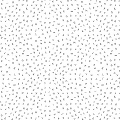 Mini black letters  seamless pattern