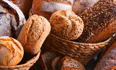 Composition with assorted bakery products