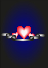 Bright heart. Neon sign