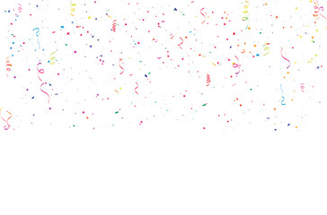 Celebration background template with confetti Colorful ribbons frame. luxury greeting rich card.