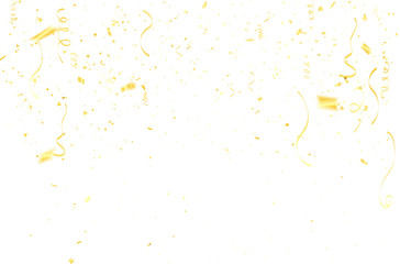 Celebration background template with confetti and gold ribbons. luxury greeting rich card.
