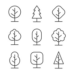 Tree icon outline