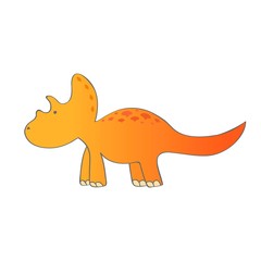 Dinosaur. Vector illustration for printing on fabric, wrapping paper, postcard. Cute baby background.