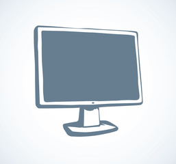 Monitor. Vector drawing