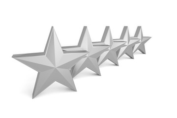 5 stars silver grey quality success best
