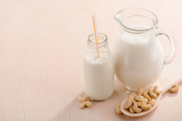 Jug of cashew milk