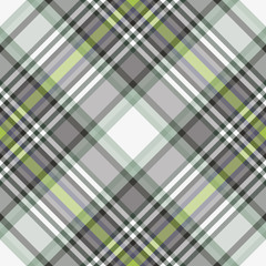 Seamless gray-white-green diagonal checkered pattern.