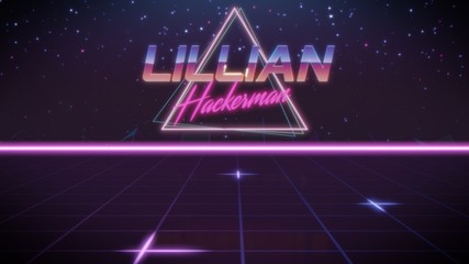 first name Lillian in synthwave style