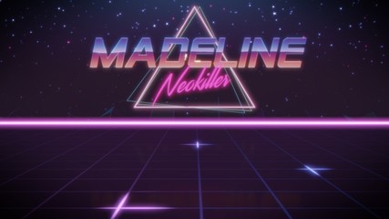 first name Madeline in synthwave style
