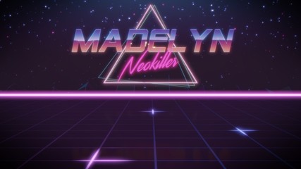 first name Madelyn in synthwave style