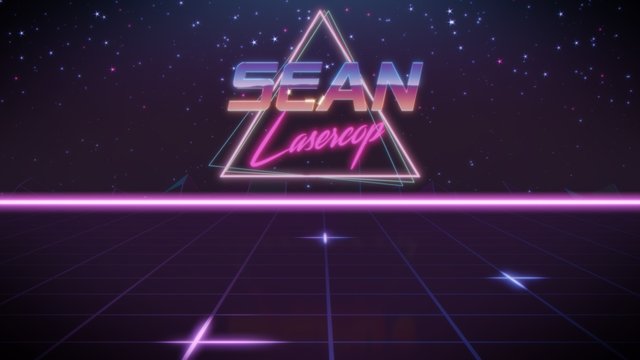 first name Sean in synthwave style
