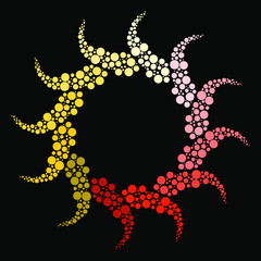 Abstract creative sun logo design element