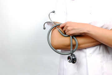 stethoscope on hand doctor