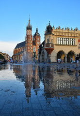 Obraz premium Main Market Square in Krakow, Poland