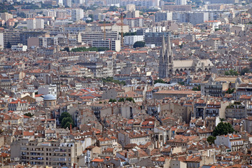 Obraz premium Panoramic city view of Marseille, France