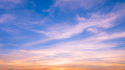 Naklejka na ściany i meble background abstract blue sky evening time beautiful