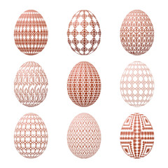 Easter eggs isolated on white background. Vector
