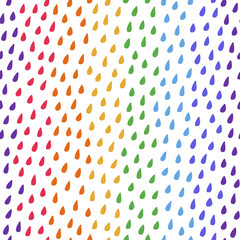 doodle simple rain drops seamless pattern 