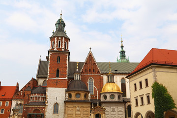 Fototapeta na wymiar Wawel Royal Castle Cathedral in Krakow, Poland
