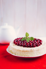 Homemade cherry cake