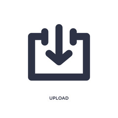 upload icon on white background. Simple element illustration from arrows 2 concept.