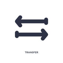 transfer icon on white background. Simple element illustration from arrows 2 concept.