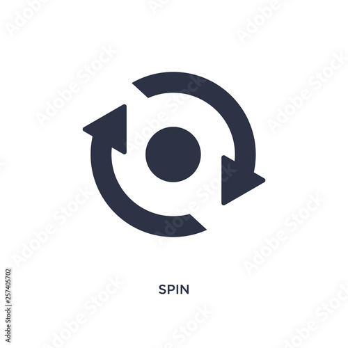 Spin Icon On White Background Simple Element Illustration
