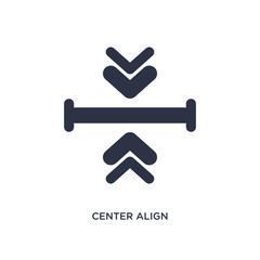 center align icon on white background. Simple element illustration from arrows 2 concept.