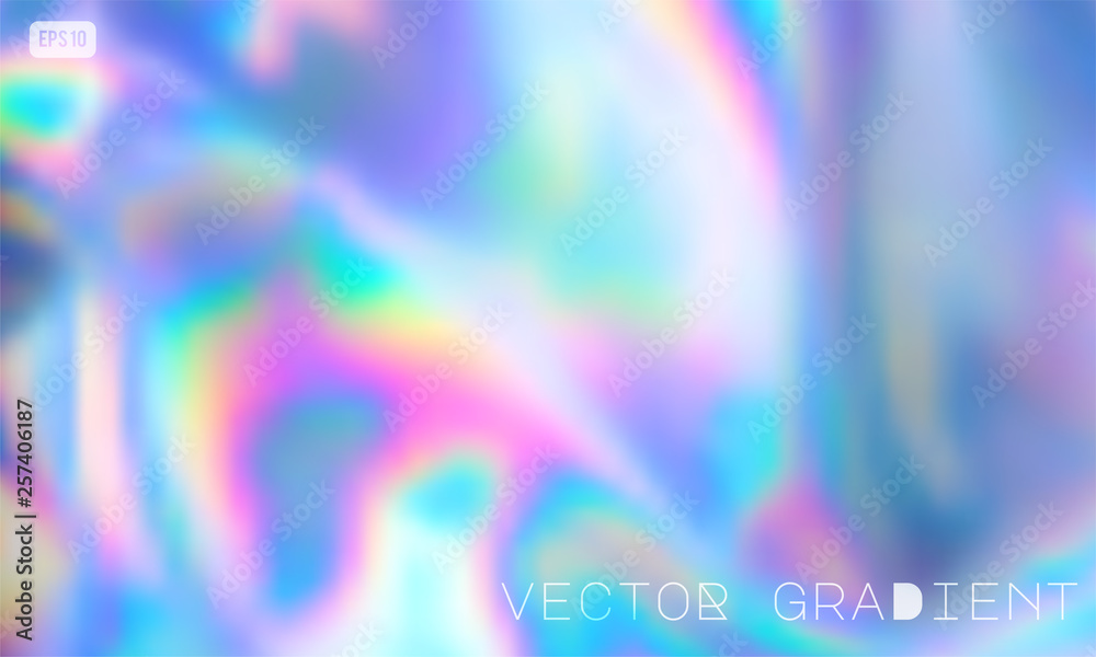 Poster Abstract Modern pastel colored holographic vector gradient background in 80s style. Synthwave. Vaporwave style. Retrowave, retro futurism, webpunk