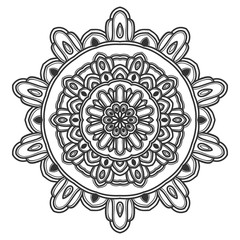 mandala flower illustration vector