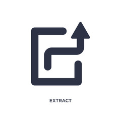 extract icon on white background. Simple element illustration from arrows concept.