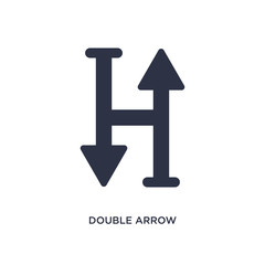 double arrow icon on white background. Simple element illustration from arrows concept.