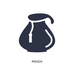pouch icon on white background. Simple element illustration from asian concept.