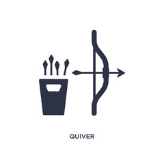 quiver icon on white background. Simple element illustration from asian concept.