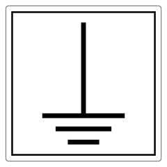 Earth (Ground) Symbol Sign, Vector Illustration, Isolate On White Background Label. EPS10