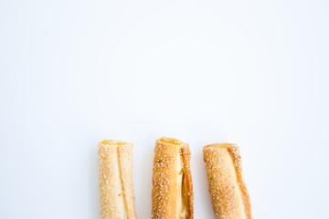 Cookies on the white background